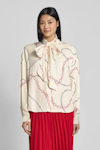Fluid Viscose Bow Blouse