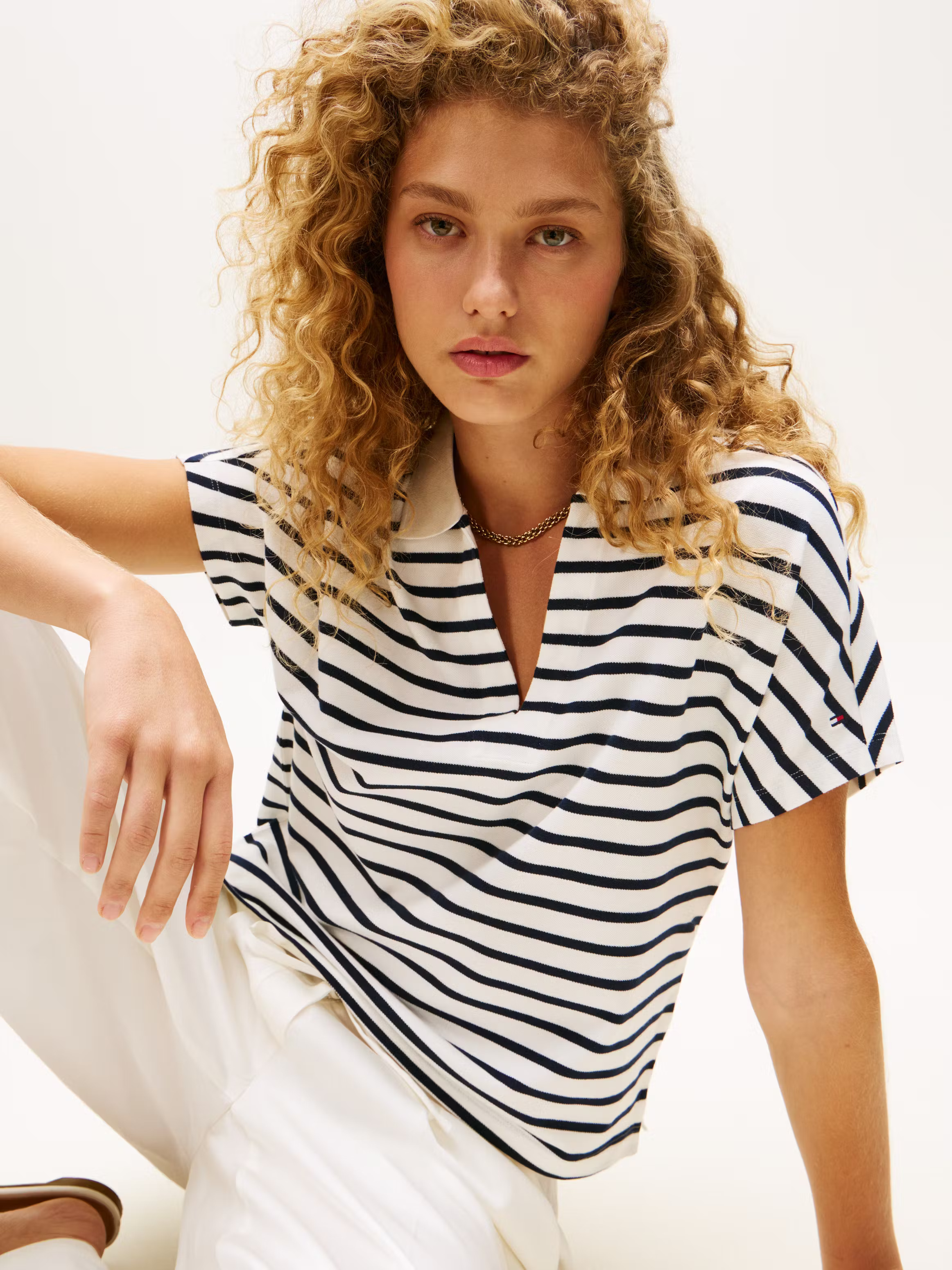 TOMMY HILFIGER - Lyocell Tipping Open Polo