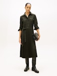 Flannel Touch Pleated Dress