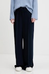 Sateen Tie Relaxed Straight Pants