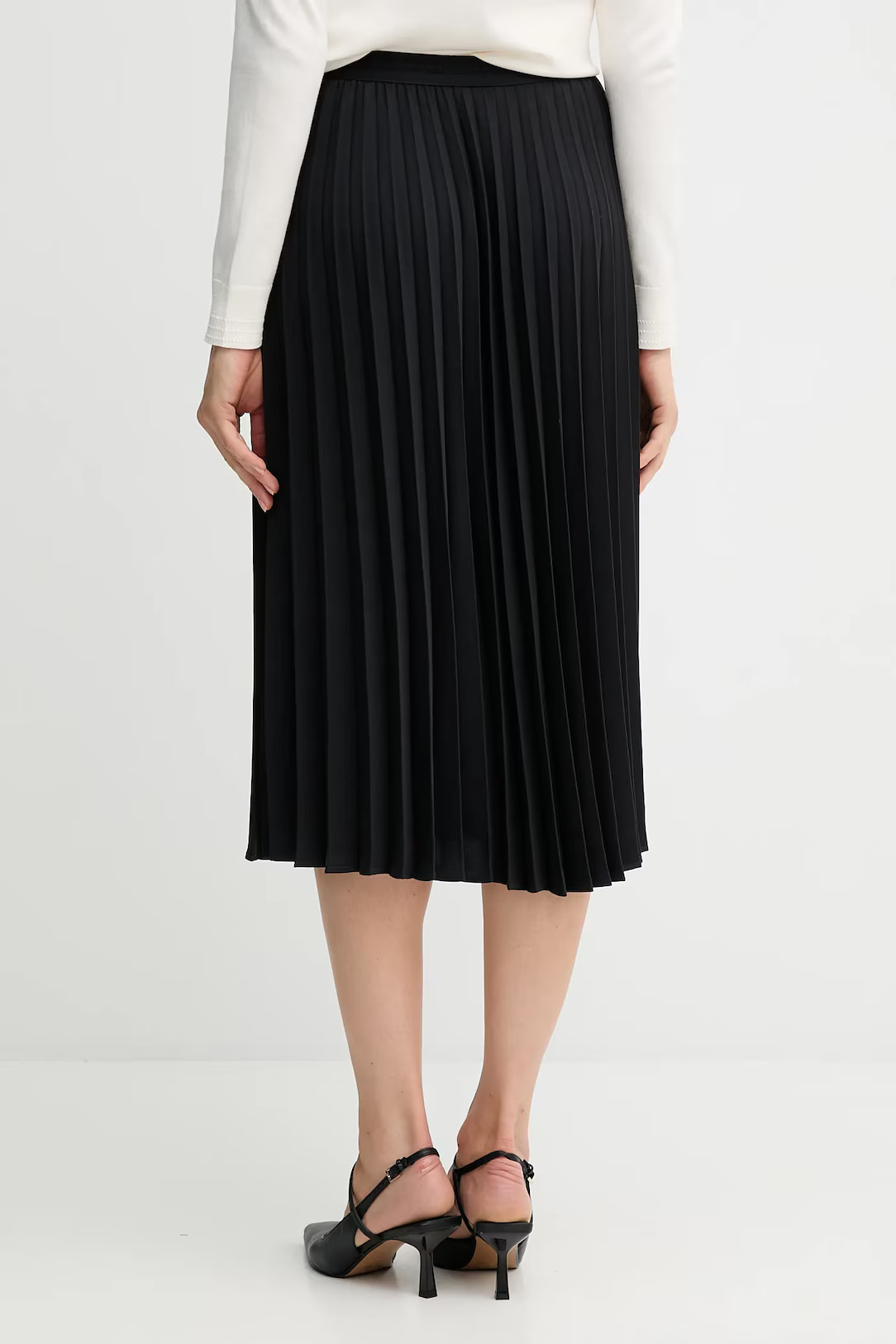 TOMMY HILFIGER - Fluid Pleated Pull On Midi Skirt