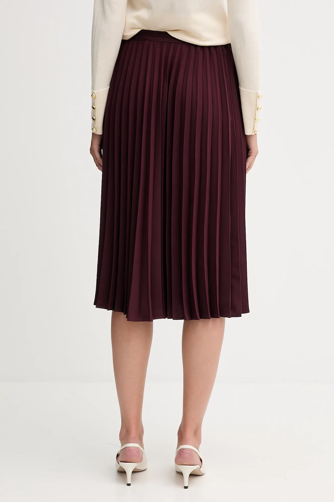 TOMMY HILFIGER - Fluid Pleated Pull On Midi Skirt