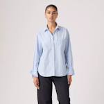 Harlie Boyfriend Shirt Blues
