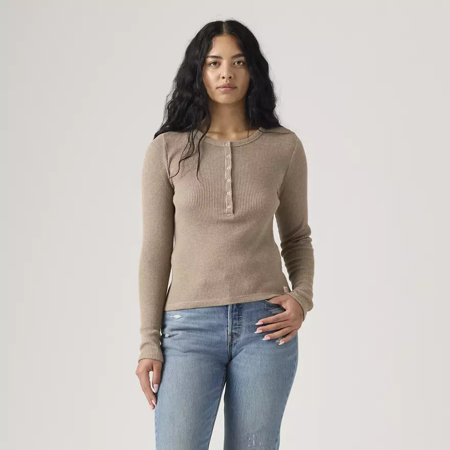 LEVI'S - Dry Goods Henley Waffle Browns