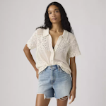 Susanna Floral Crochet Shirt
