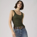 Essential Ribbed Tank Greens