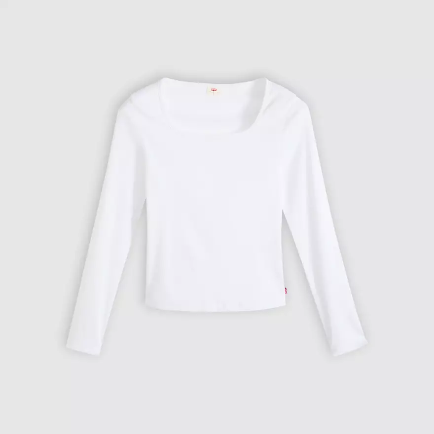 LEVI'S - Essential Rib Slim Long Sleeve Whites