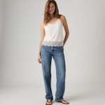 Low Straight Medium Indigo - Worn In