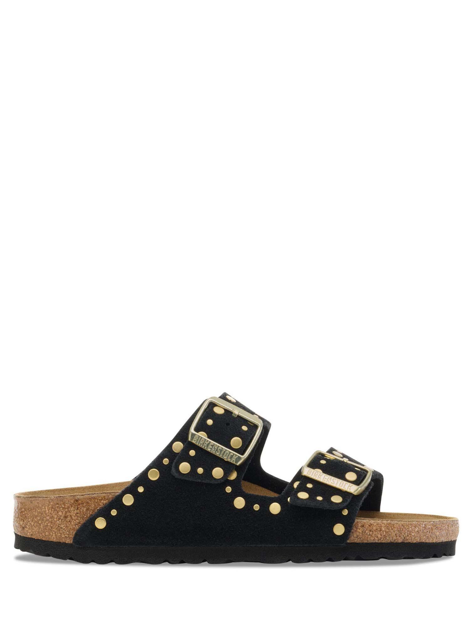 BIRKENSTOCK - Leather Arizona Rivet Leve Black Narrow Seasonal