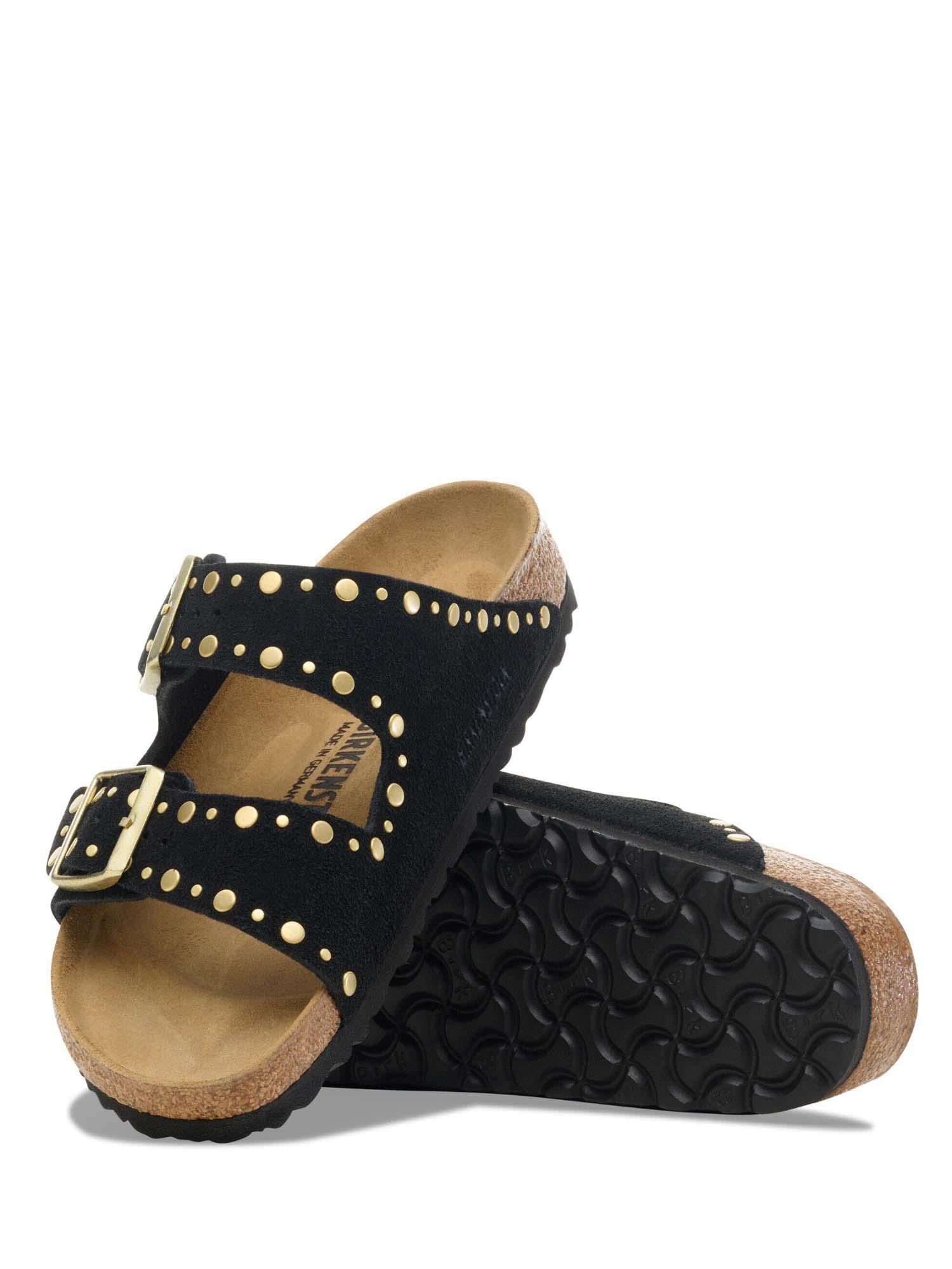BIRKENSTOCK - Leather Arizona Rivet Leve Black Narrow Seasonal