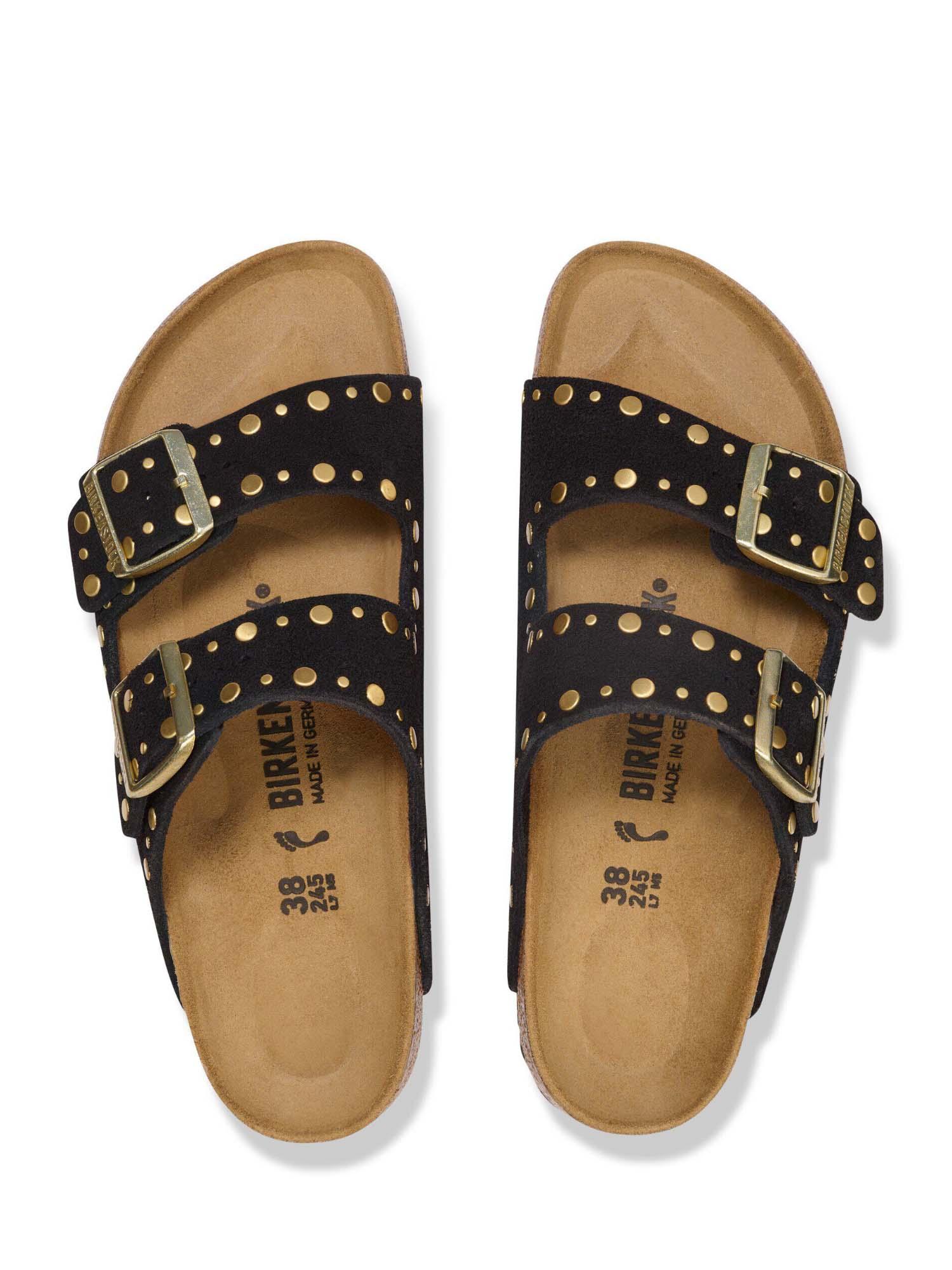BIRKENSTOCK - Leather Arizona Rivet Leve Black Narrow Seasonal