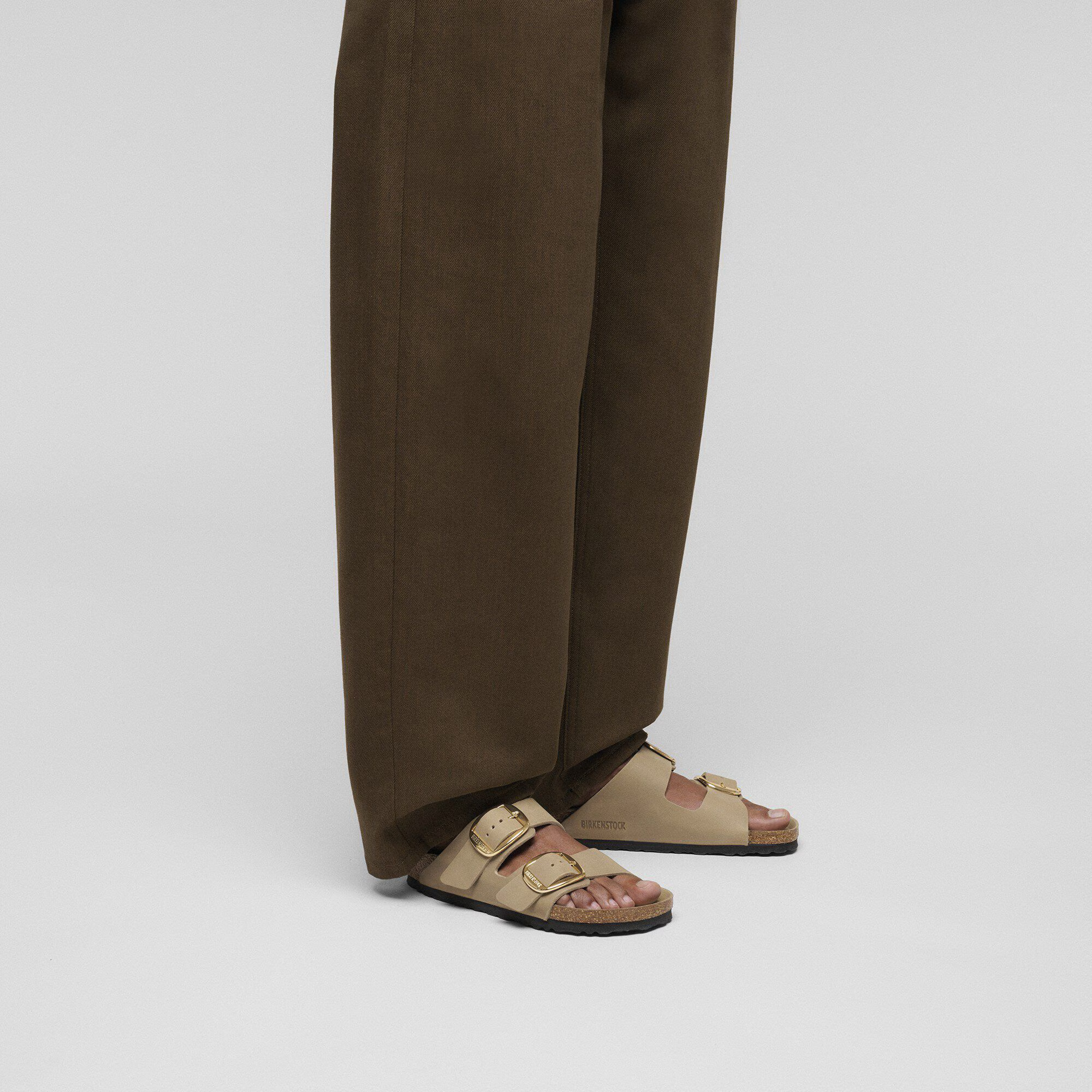 BIRKENSTOCK - Leather Arizona Big Buckle Leoi Tabacco Brown Narrow Seasonal