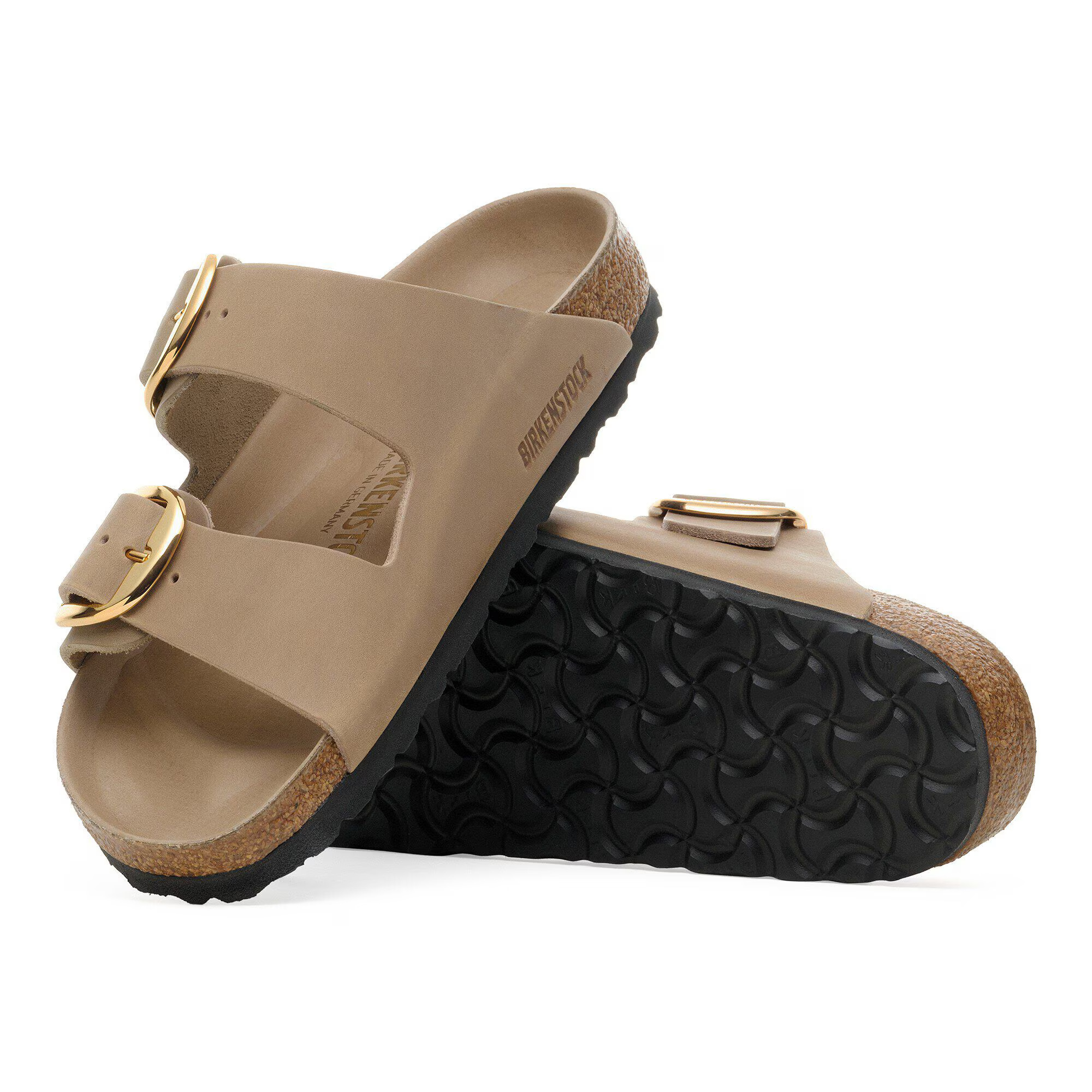 BIRKENSTOCK - Leather Arizona Big Buckle Leoi Tabacco Brown Narrow Seasonal