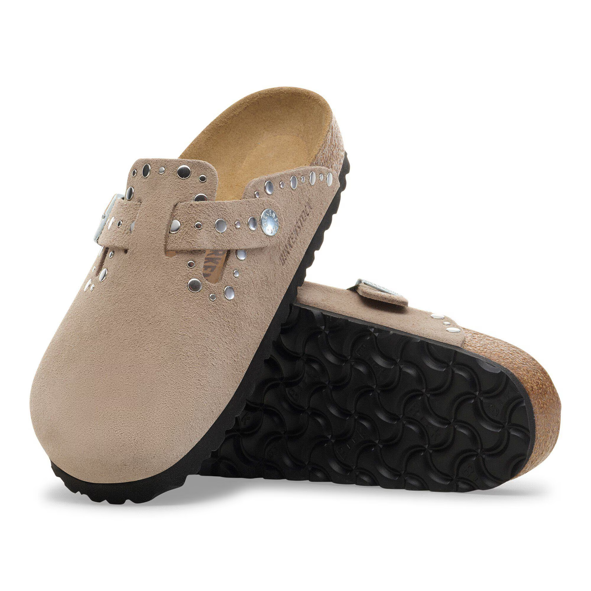 BIRKENSTOCK - Leather Boston Rivet Leve Taupe Regular Seasonal
