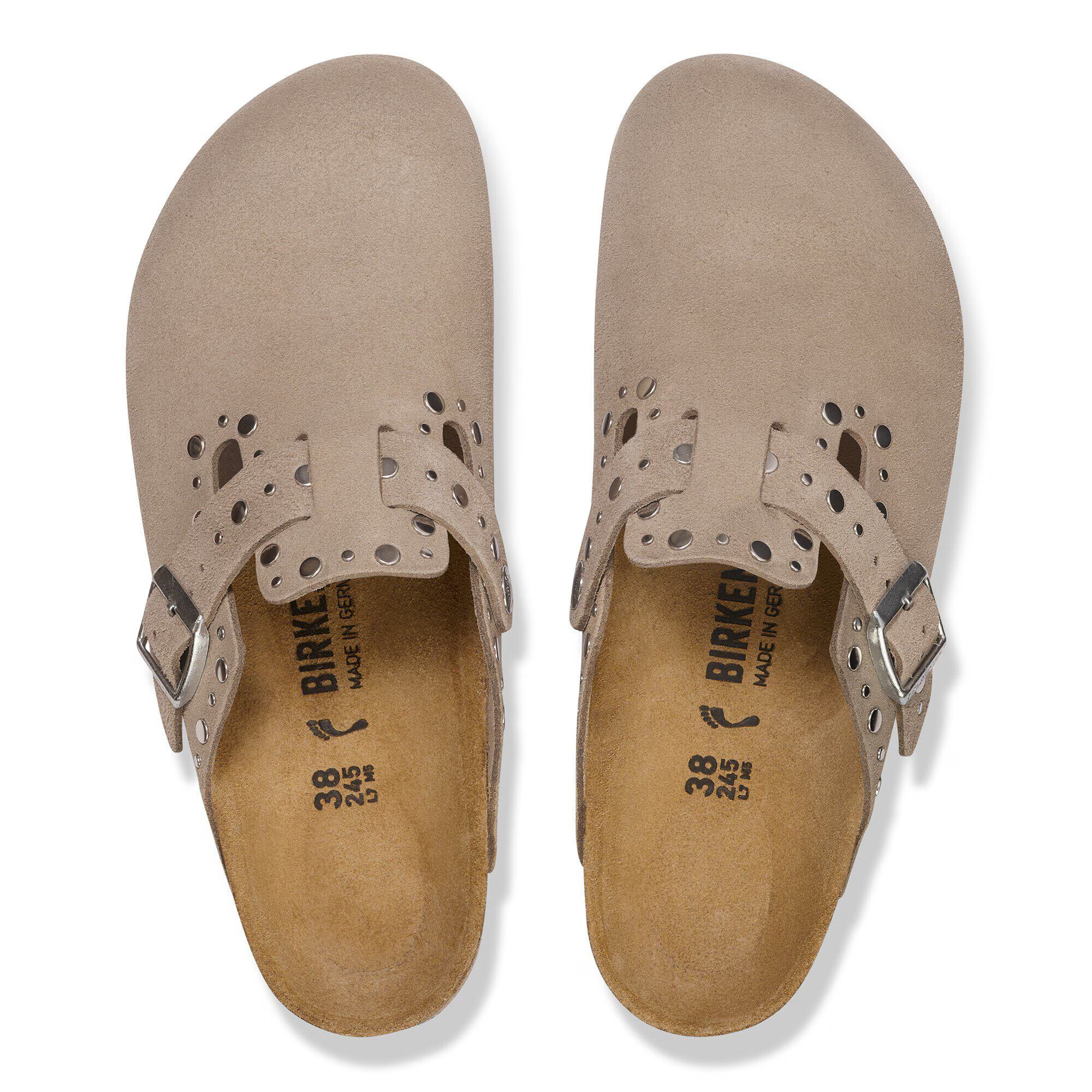BIRKENSTOCK - Leather Boston Rivet Leve Taupe Regular Seasonal