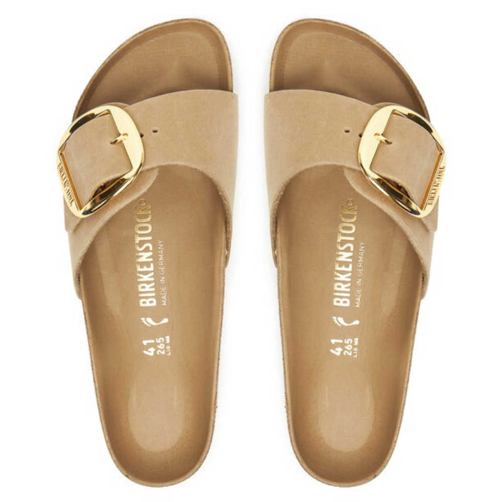 BIRKENSTOCK - Leather Madrid Big Buckle Leoi Tabaco Brown