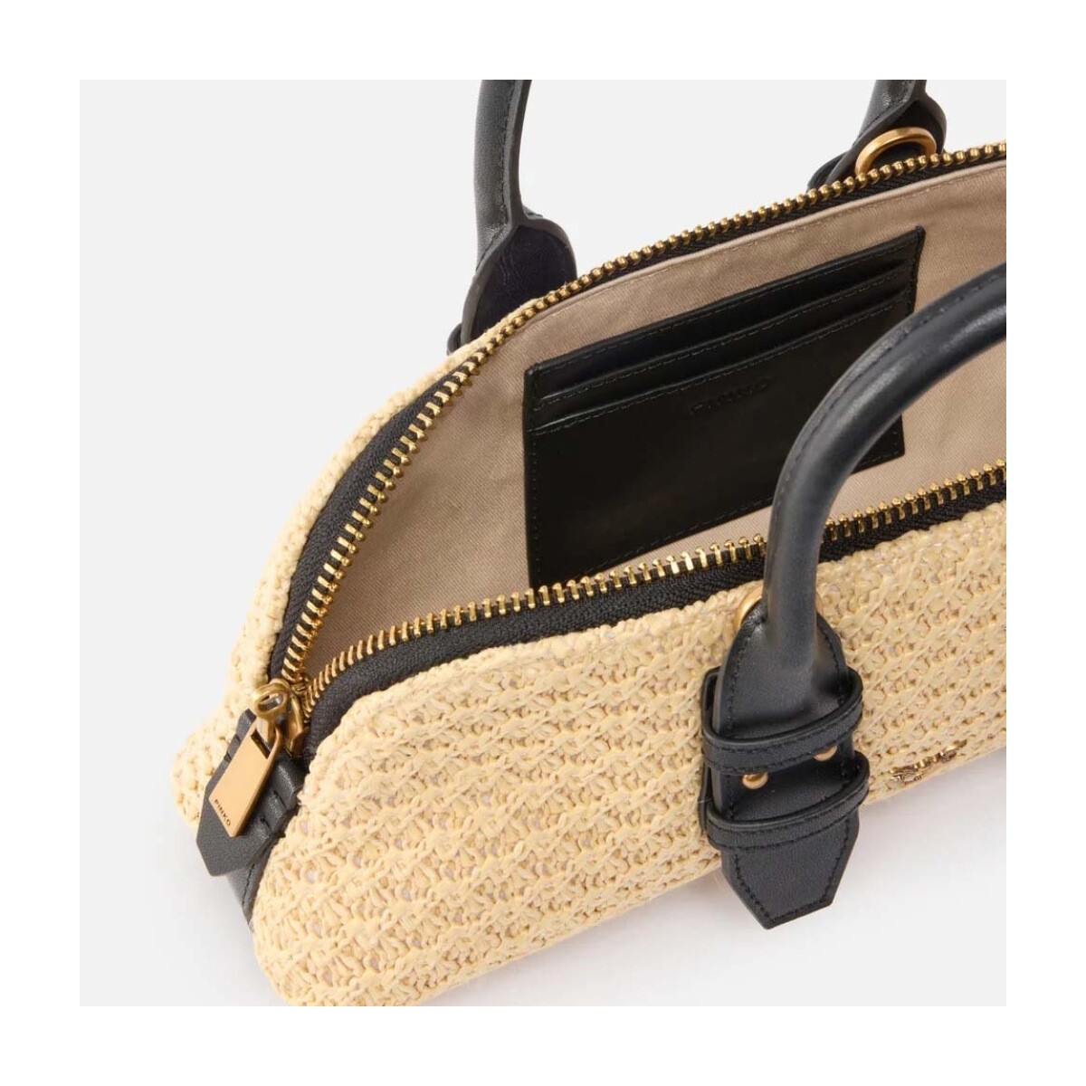 PINKO - Bowling Bag Horizontal Rafia