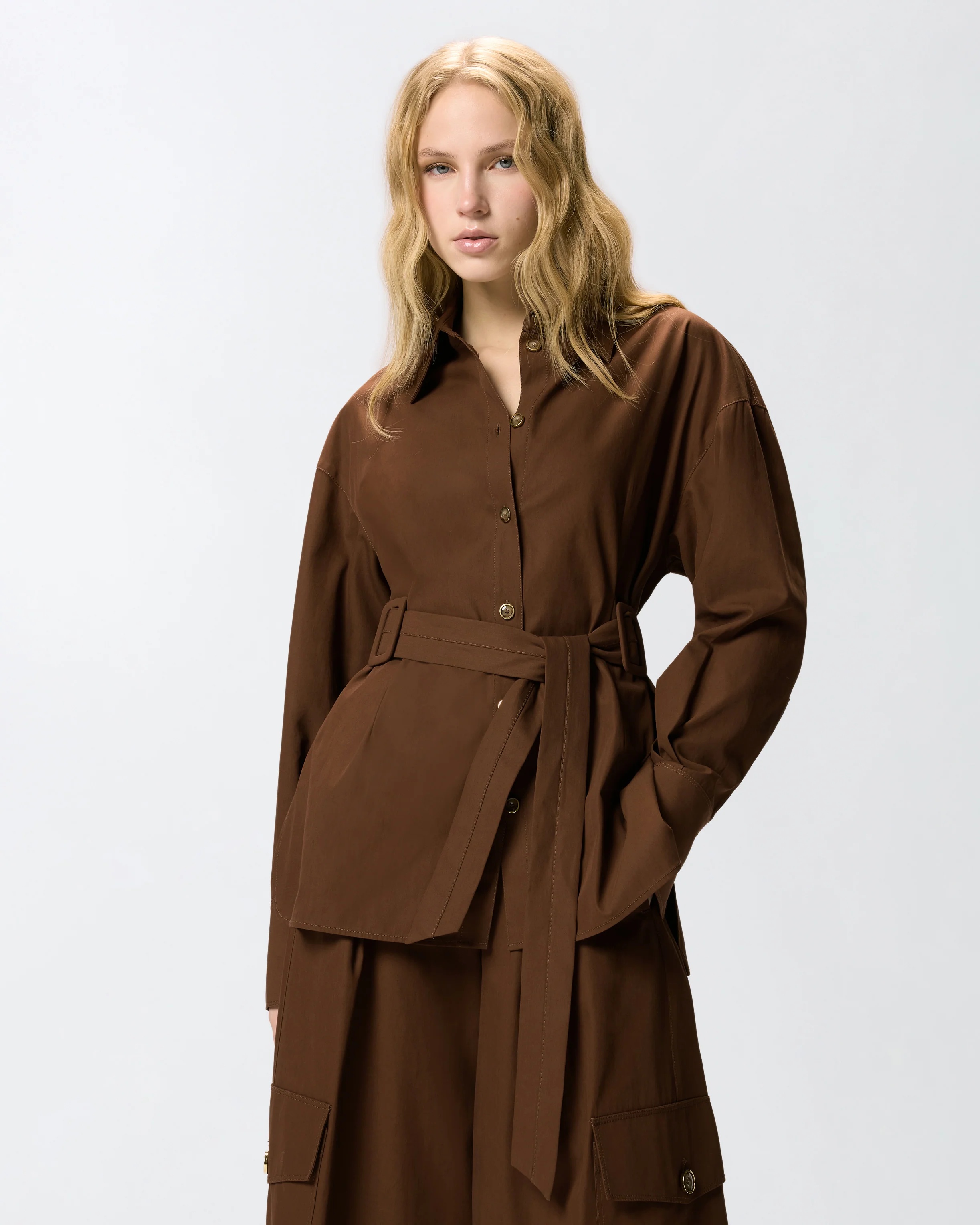 PINKO - Cheryl Fluid Cotton Overshirt