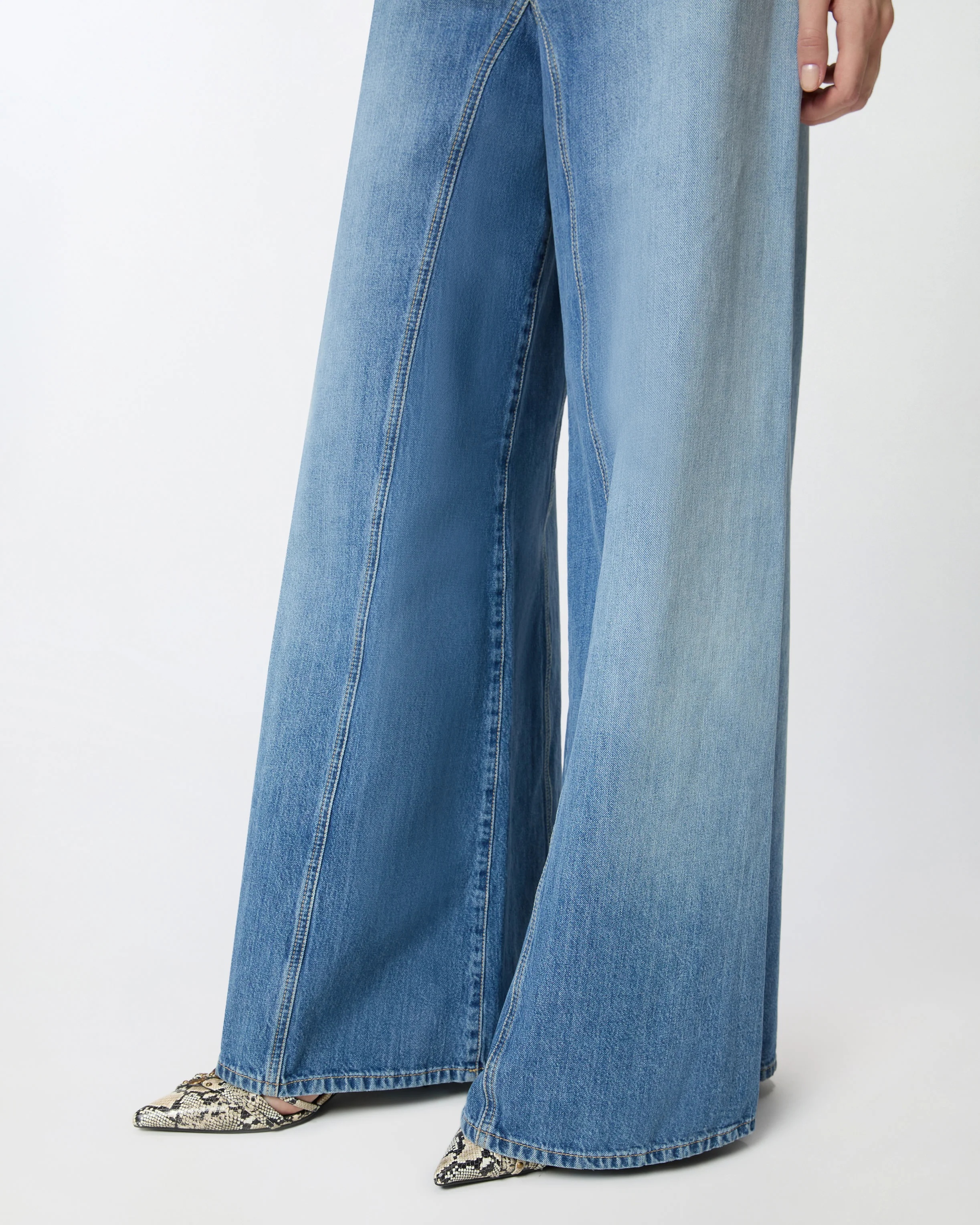 PINKO - Winona Wide Leg Medium Wave Jeans