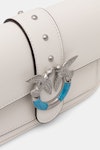 Crossbody Leather Bag With Turquoise Buckle