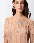 Openwork Sweater With Jewel Details