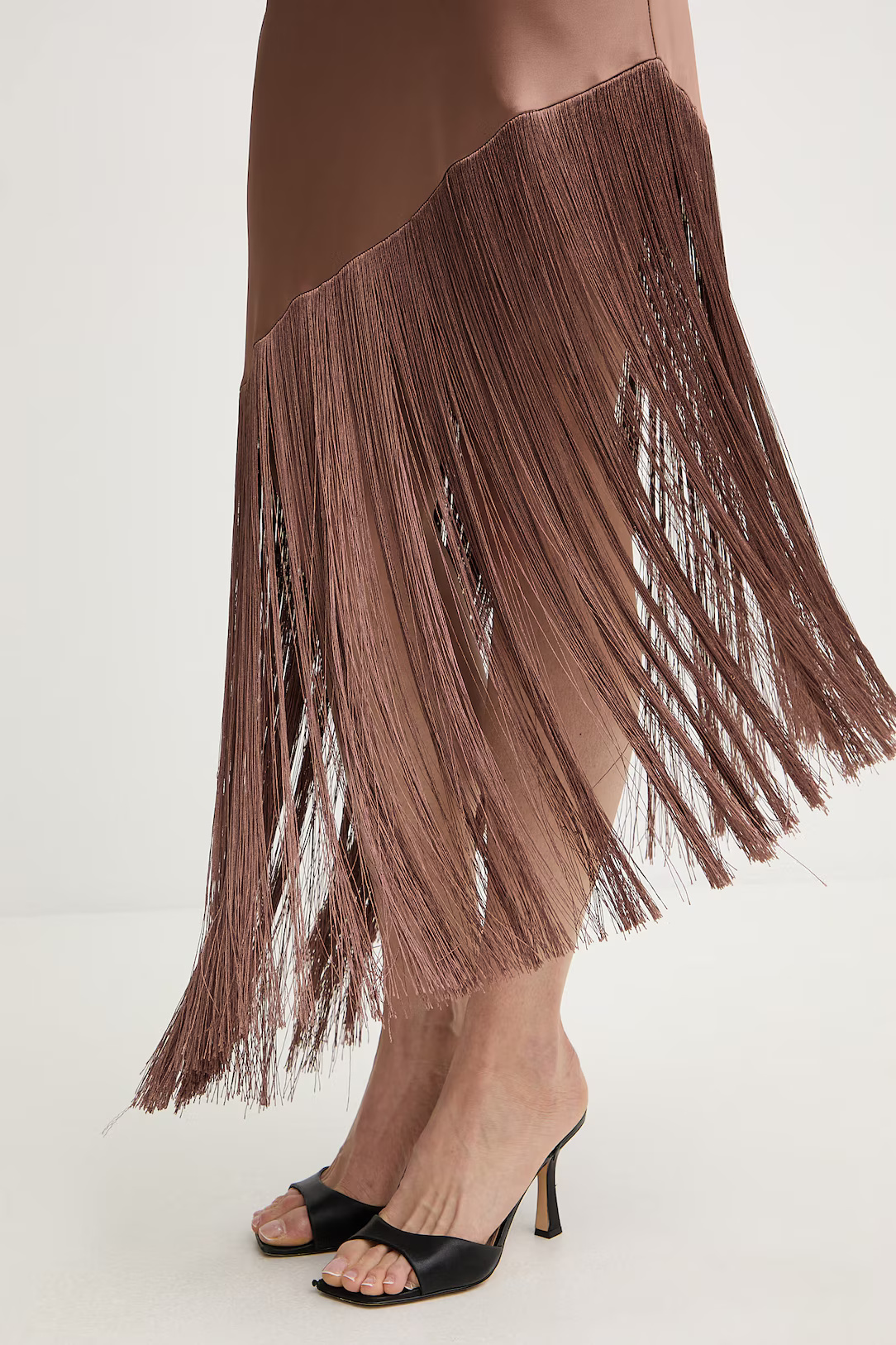 PINKO - One Shoulder Fringed Dress