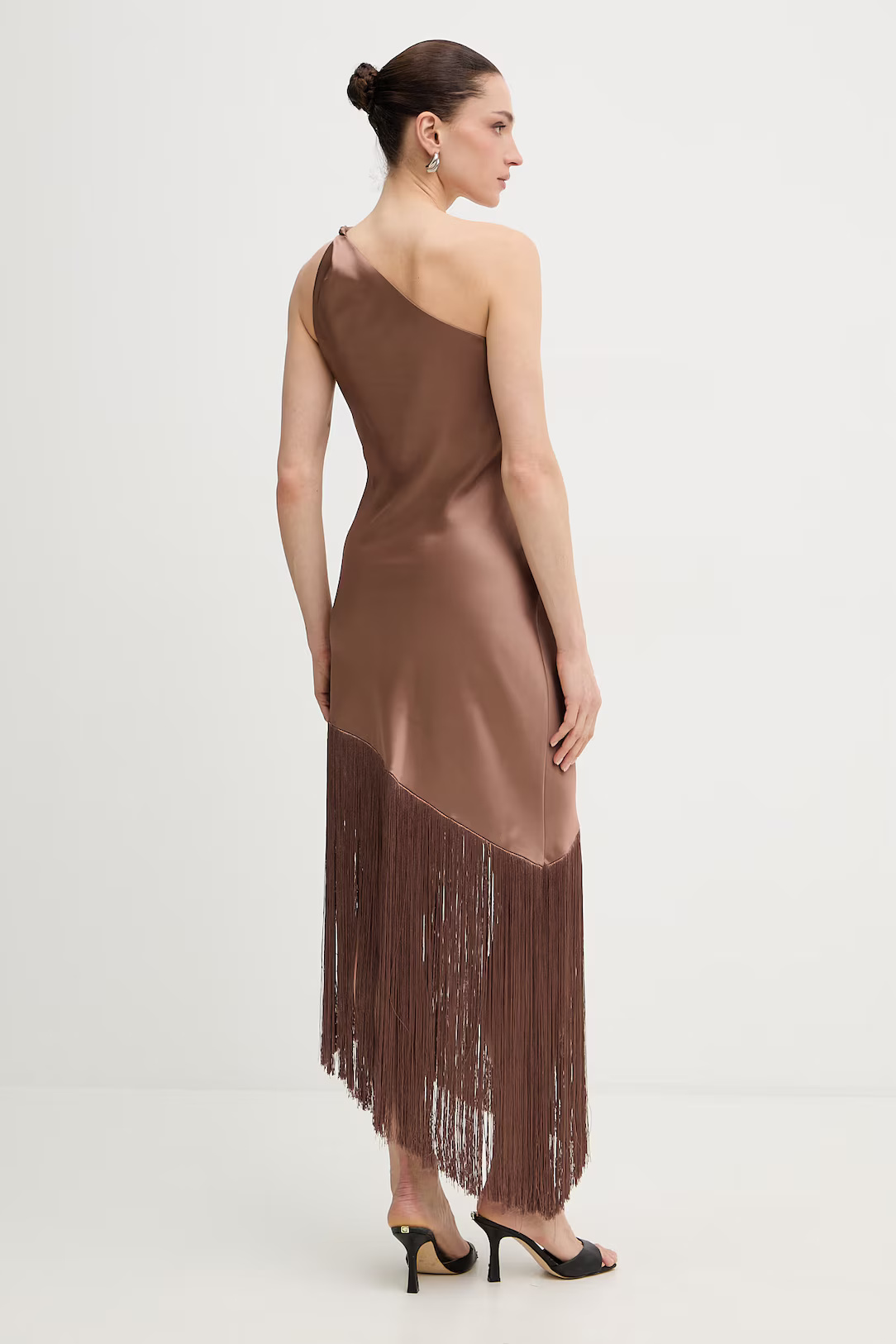 PINKO - One Shoulder Fringed Dress