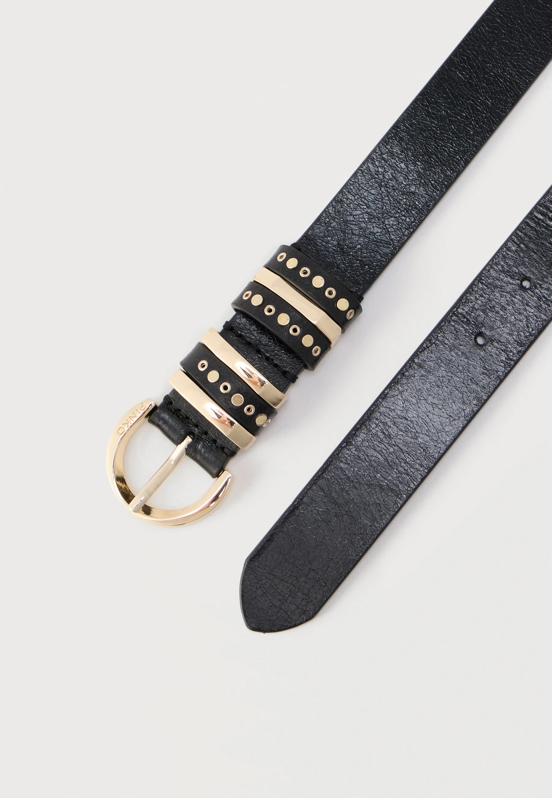 PINKO - Leather Belt W Golden Details