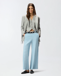 Leila Pantalone Lino Stretch