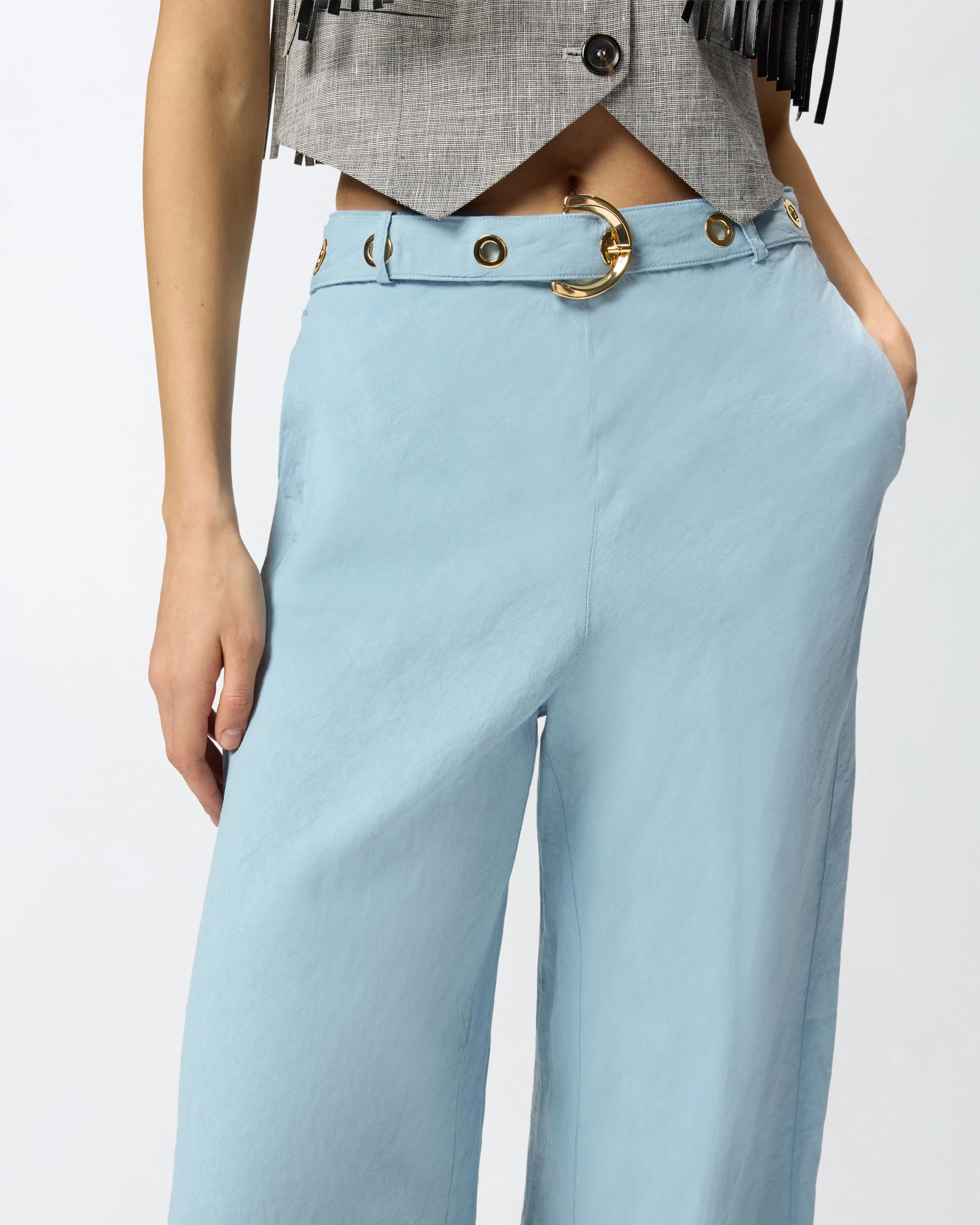 PINKO - Leila Pantalone Lino Stretch