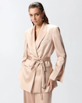 Satin Jacket With Belt