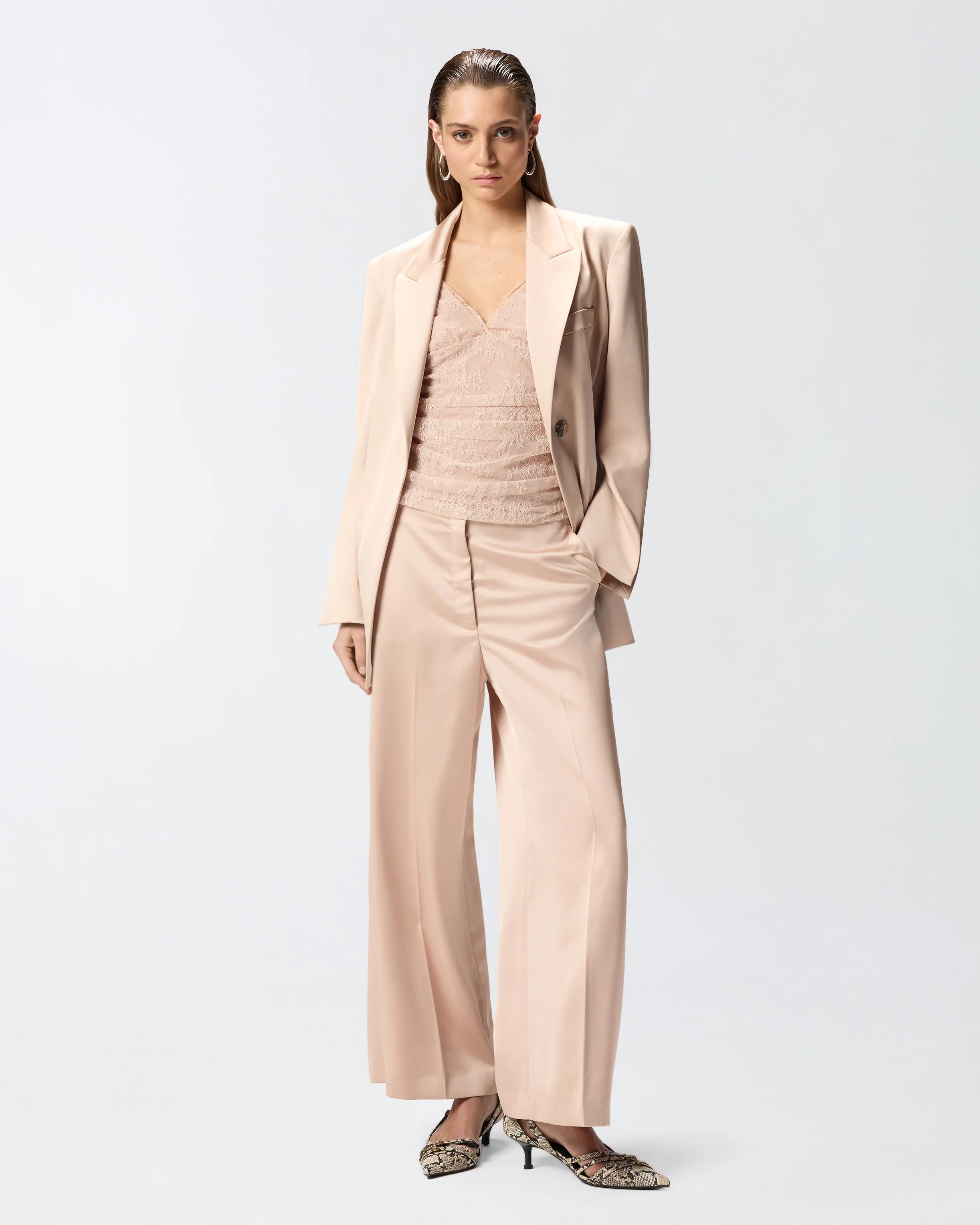 PINKO - Satin Jacket With Belt