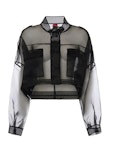 Transparent Silk Cropped Jacket