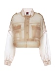 Transparent Silk Cropped Jacket