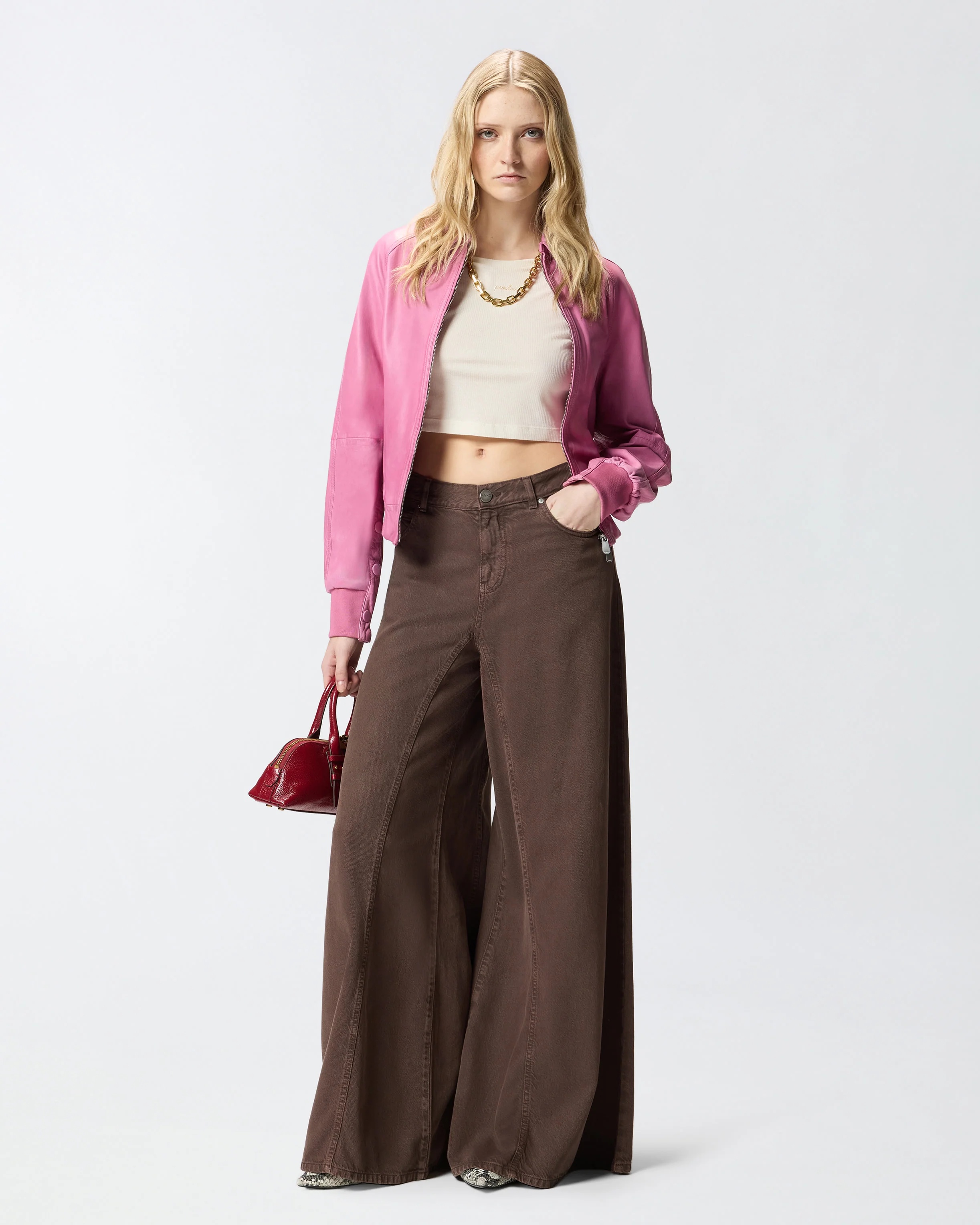PINKO - Cropped Top With Chains