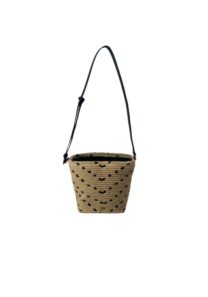 PINKO - Bucket Mini Chevron Rafia