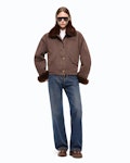 Cotton Caban With Faux Fur Details