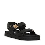 Mona Black Leather Sandals