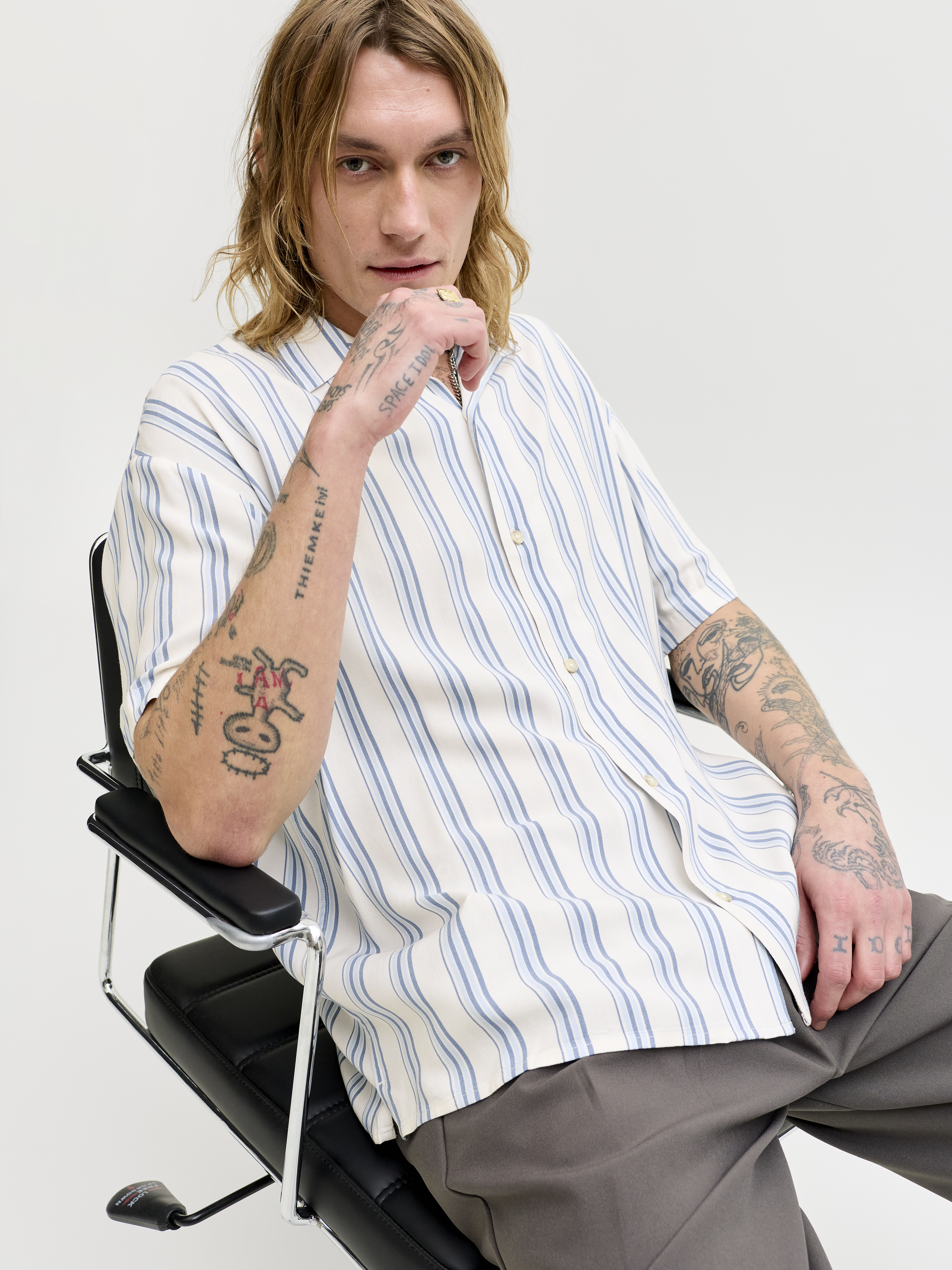JACK & JONES - Ejeff Resort Stripe Shirt