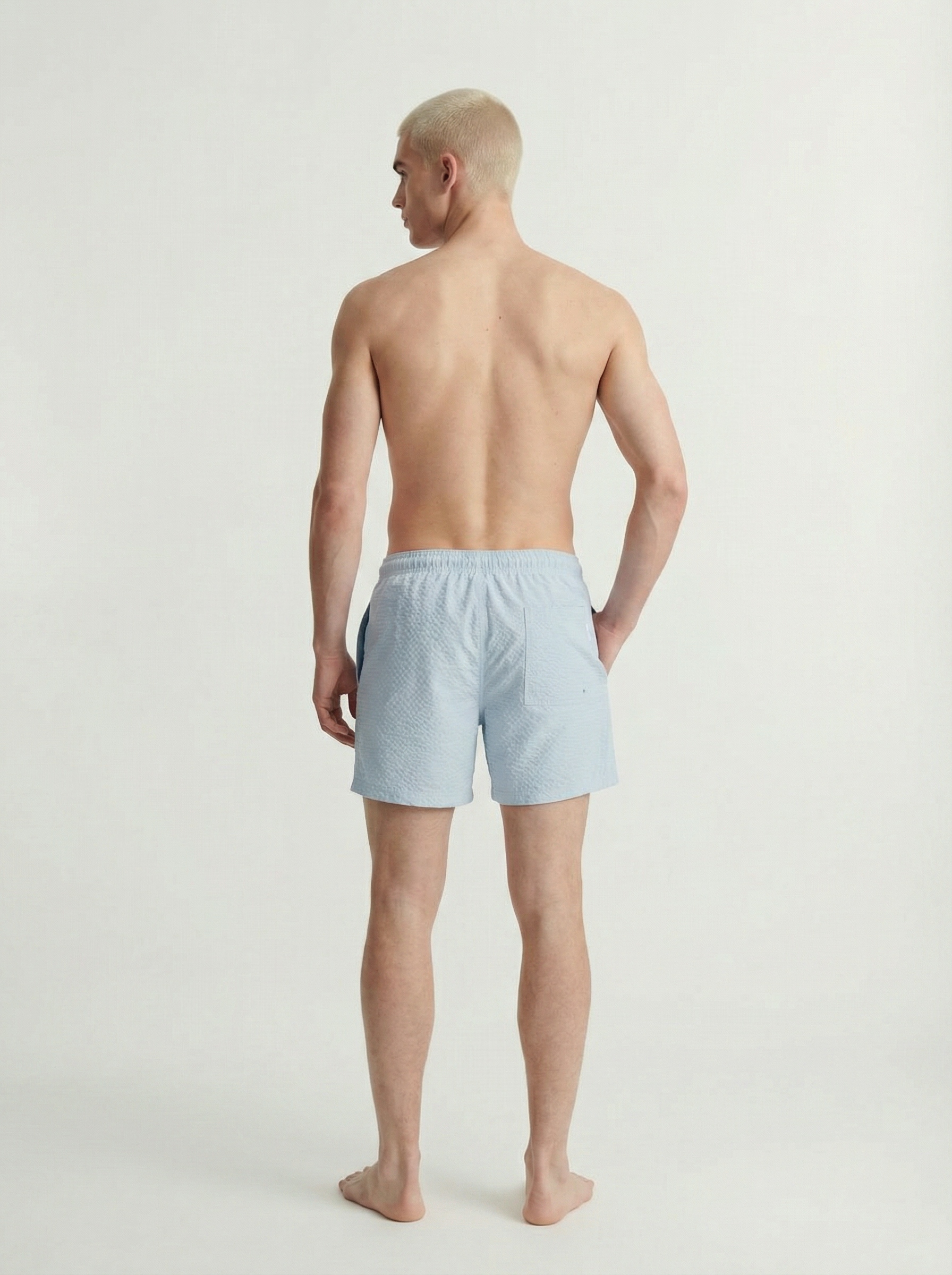 JACK & JONES - Maui Ocean Seersucker Swim Shorts