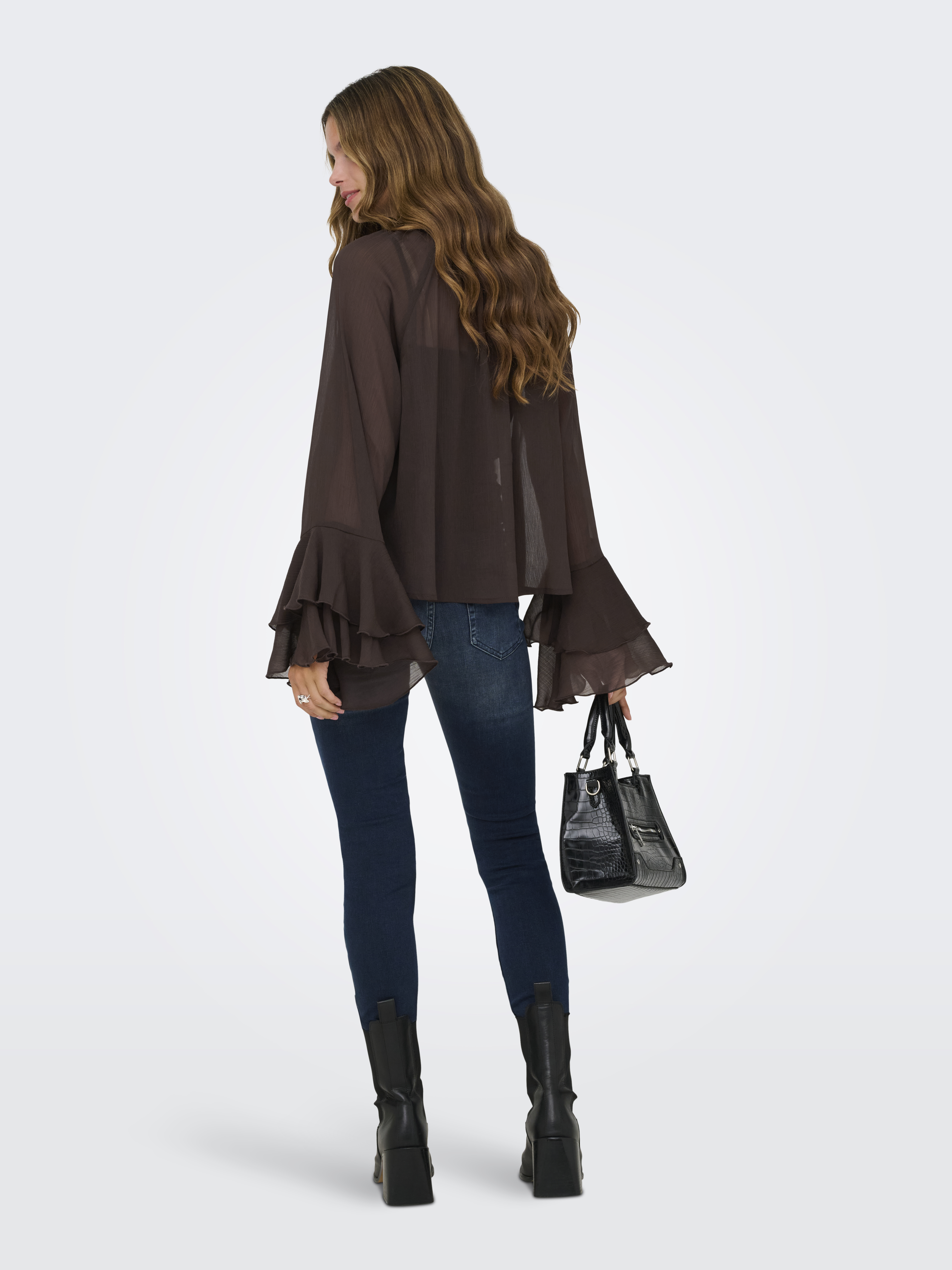 ONLY - Pennina Long Sleeved Frill Tie Top