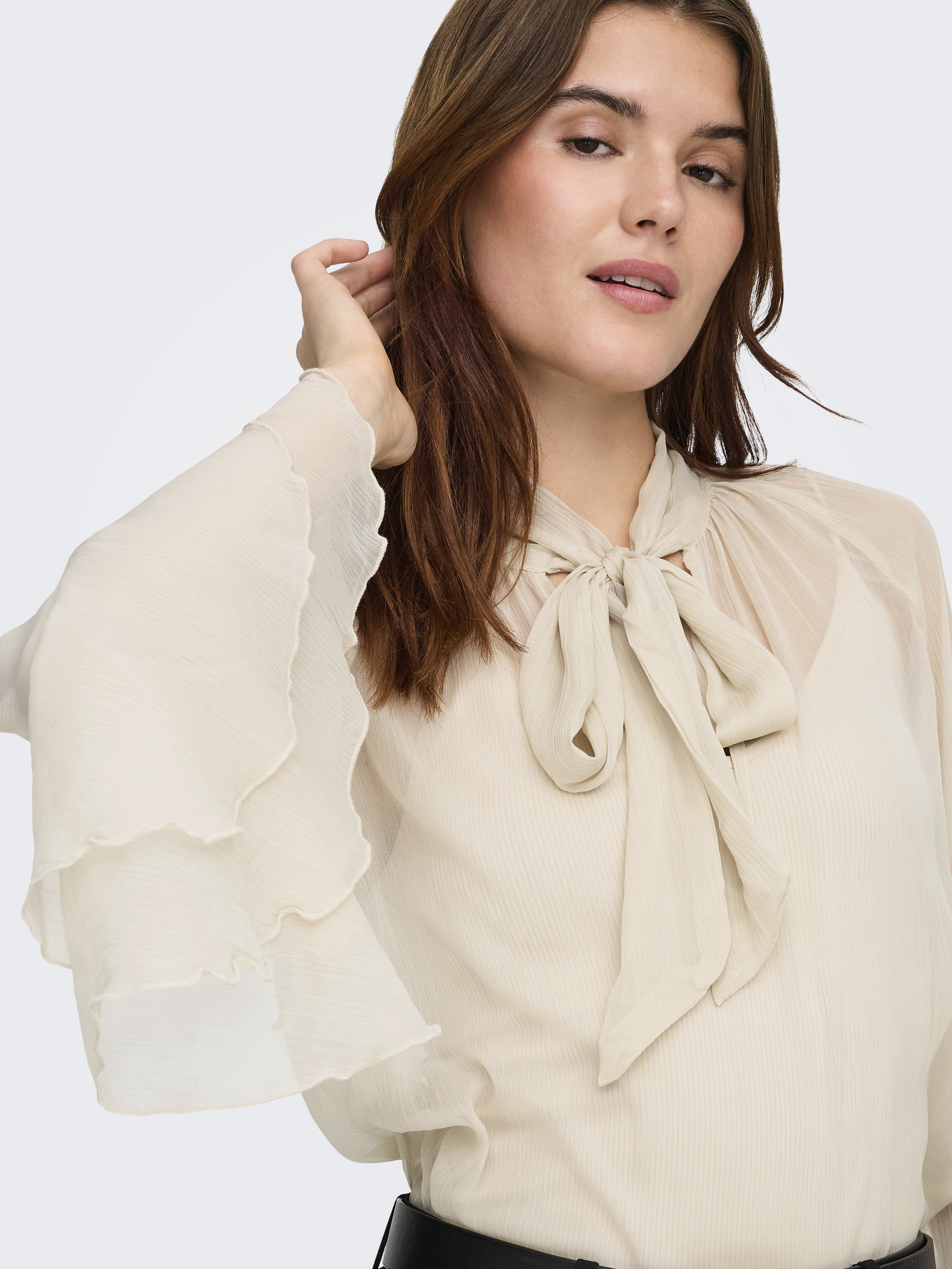 ONLY - Pennina Long Sleeved Frill Tie Top