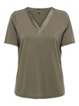 Free Split V-Neck Top