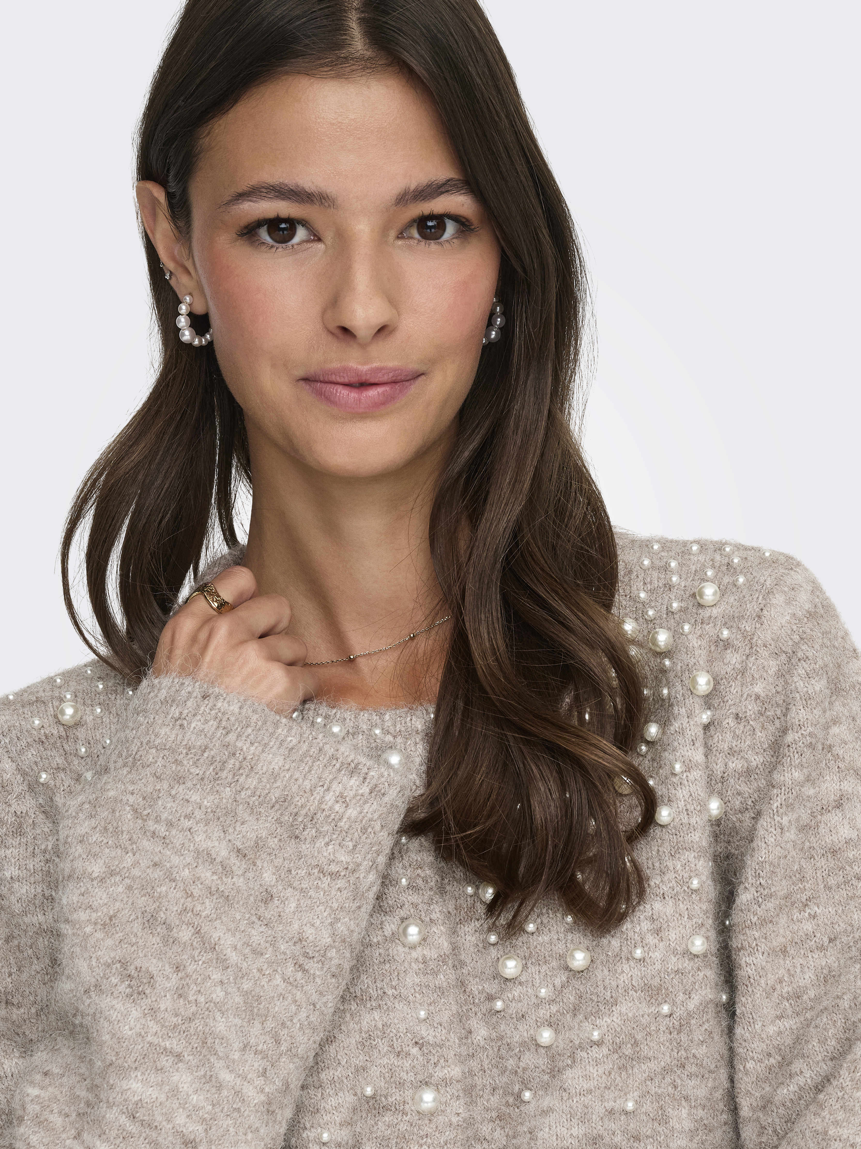 ONLY - Miggie O-Neck Pearl Cardi Knt