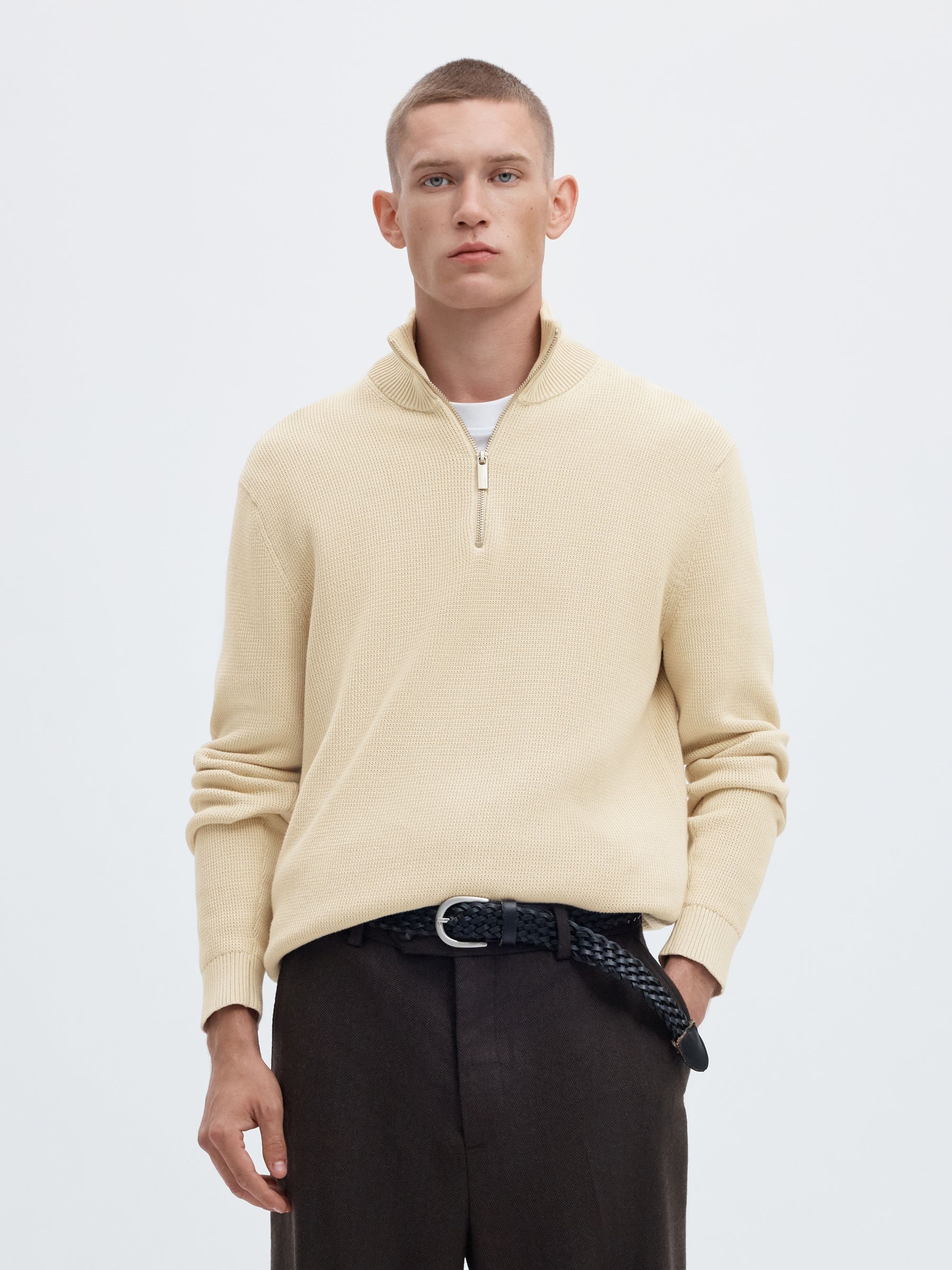 SELECTED - Knit Structure Half Zip
