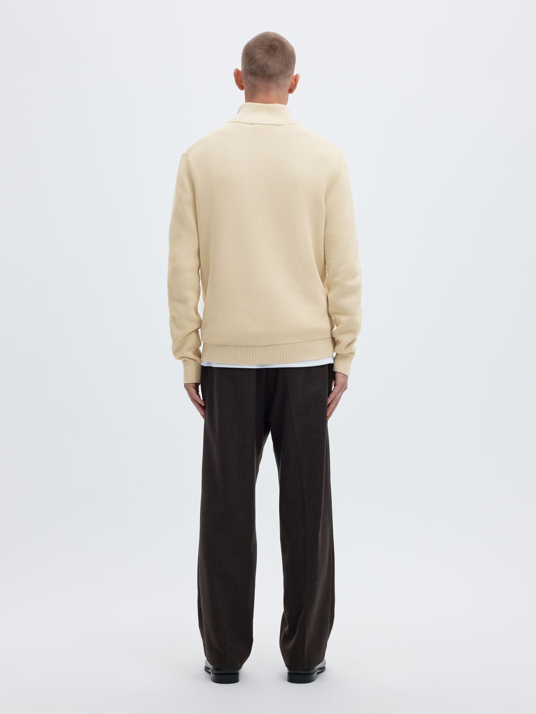 SELECTED - Knit Structure Half Zip