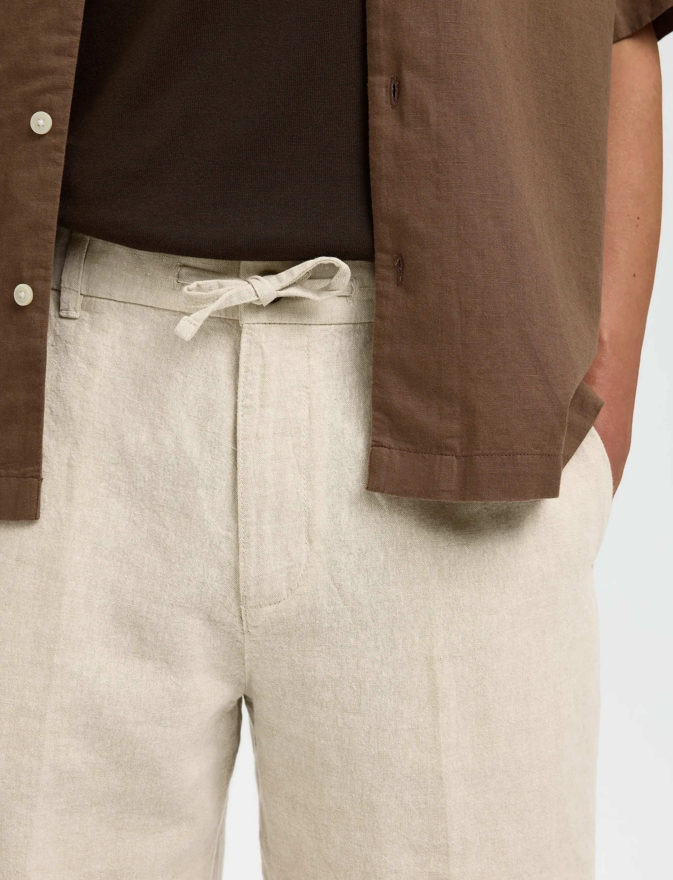 SELECTED - Linen Blend Shorts