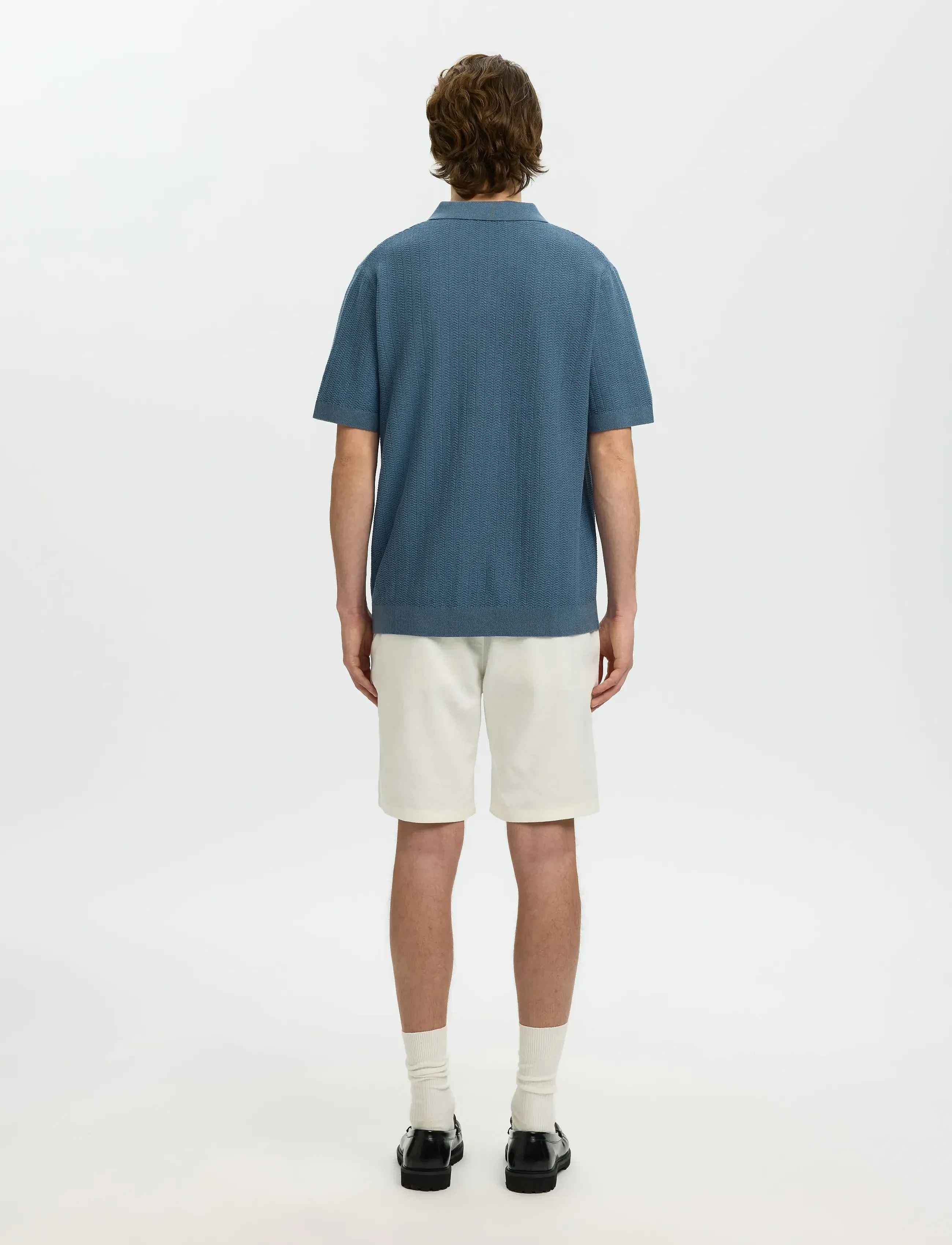 SELECTED - Linen Blend Polo Noos
