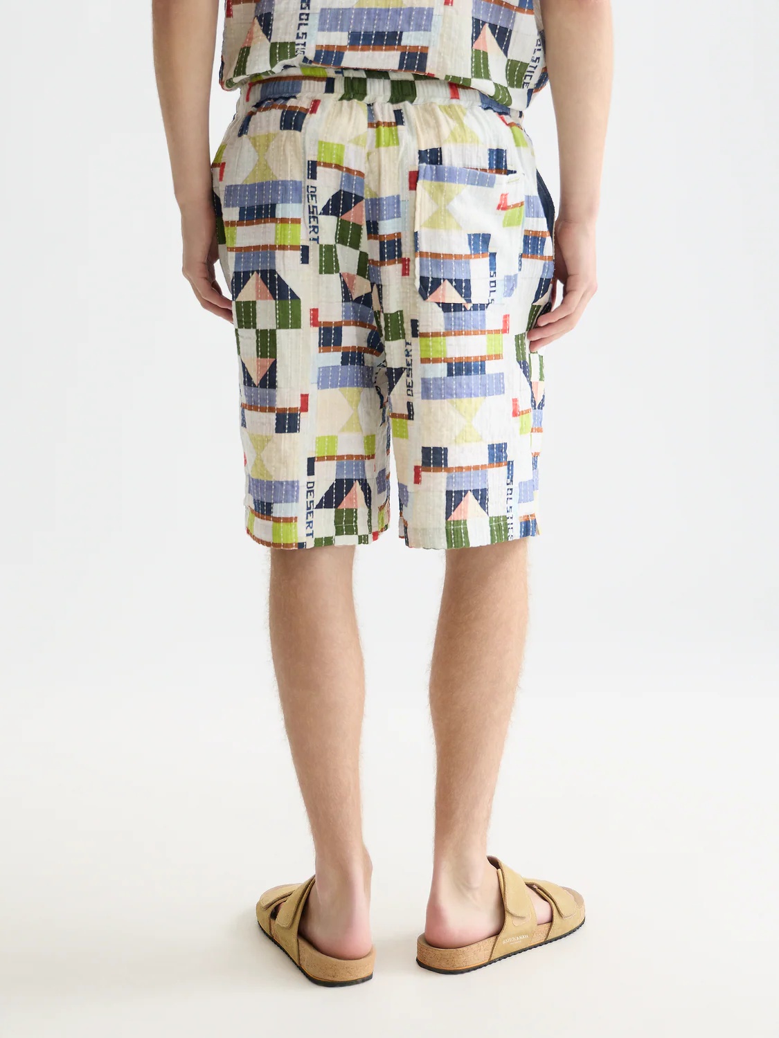 SCOTCH & SODA - Topstitched Printed Cotton Relaxedfit Bermuda Shorts
