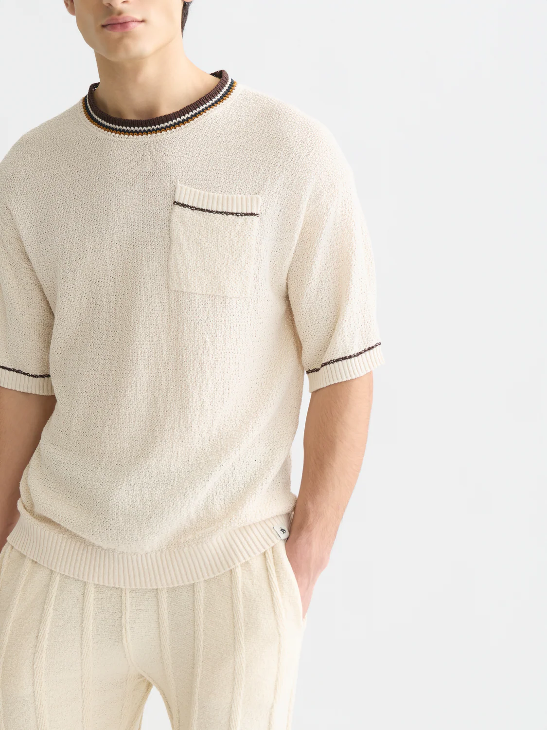 SCOTCH & SODA - Knitted Cotton Relaxed T-shirt
